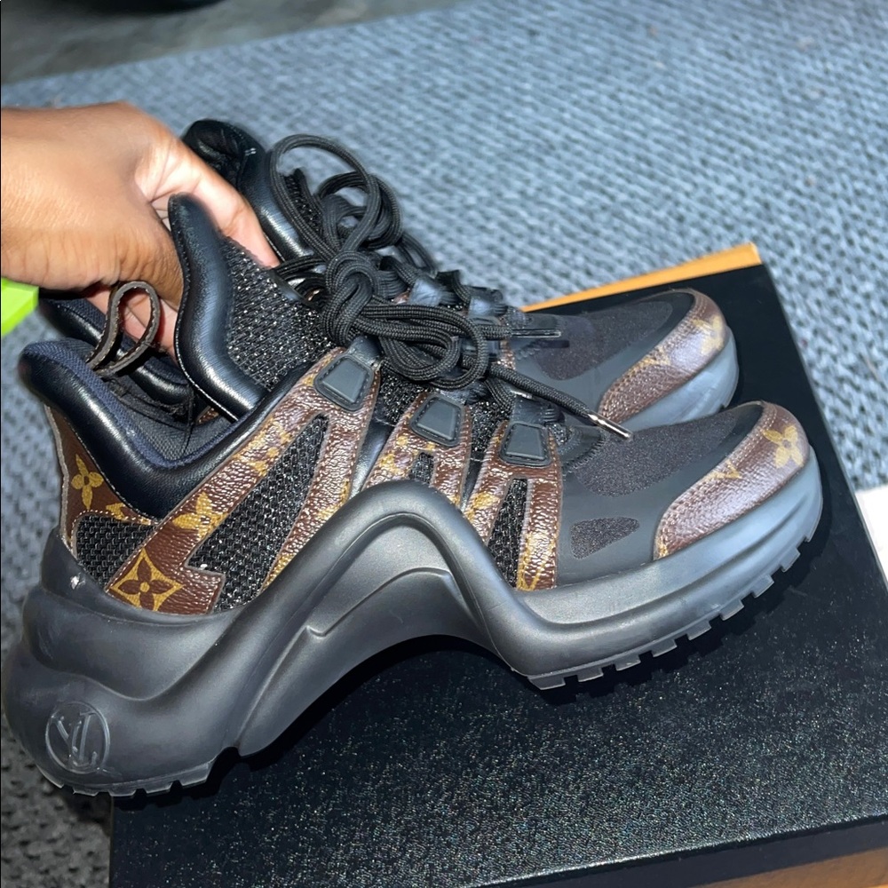Louis Vuitton Black and Brown Sneakers